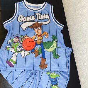 *New* Disney Boys' Basketball Jersey & Shorts Set Athletic Outfit for Toddlers